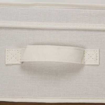 Natural Fabric Collapsible Lidded Storage Box, 15" x 12" x 8"