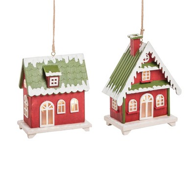 Gallerie II Stewart's Farm House Light-Up LED Holiday Christmas Xmas Ornament Wood A/2