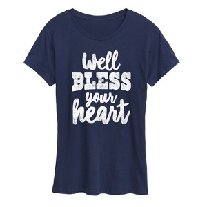 Women's - Instant Message - Well Bless Your Heart Short Sleeve Graphic T-Shirt - 1 of 4