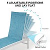 Crestlive Products 3 pcs Patio Outdoor Aluminum Mesh Chaise Lounge Chairs and Side Table Set Sun Lounger with Adjustable Backrest - 4 of 4
