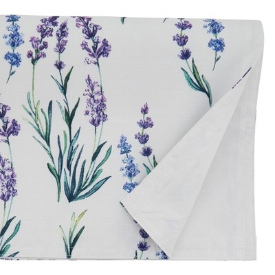 Lavender Blossom Print Polyester Table Runner