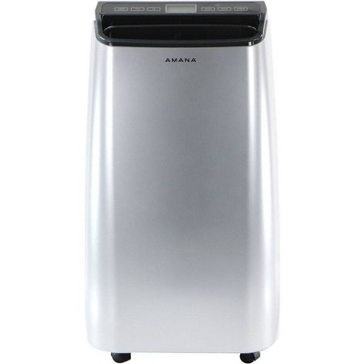 Amana Portable Air Conditioner AMAP121AW-2 with Remote Control for Rooms up to 350 sq ft Silver/Gray