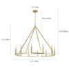 Rennnsan Evorith 47"W 12-Light Wagon Wheel Classic Dimmable Chandelier in Gold - 3 of 4