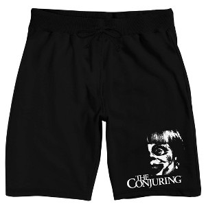 The Conjuring Anabelle Face Men's Black Sleep Pajama Shorts - 1 of 4