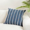 Saro Lifestyle Boho Rope and Bead Down Filled Pillow, 20"x20", Blue - 4 of 4