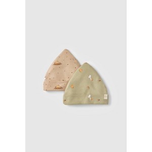 Baby 2pk Little Snoopy Halloween Cap Set - Tan/Green - 1 of 4