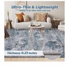 Vintage Washable Area Rugs, Ultra-Thin Soft Large Indoor Rug For Bedroom Dining Room Or Living Room, Foldable Carpet With Non-Slip Backing, Navy Blue - 4 of 4