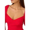 EG PRO Adrianna Papell Women Solid Sweetheart Neckline Smocked Back Puff Short Sleeves Flounce Ruffle - 4 of 4