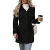 Garvee Women's Winter Classic Outwear Overcoat with Pockets Single Breasted Pea Coat - 4 of 4