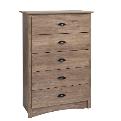 5 Drawer Salt Spring Dresser Drifted Gray - Prepac