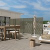 Lirago 72 in. Galvanized Metal Outdoor Privacy Screens Garden Outdoor Fence Green - 2 of 4