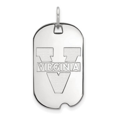 Black Bow Jewelry 10k White Gold Virginia Wahoos NCAA Pendant