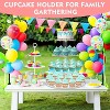 Hachikiko 4-Tier Round Cupcake Stand with Base, Premium Acrylic Dessert Display Tower for Parties & Events (4" Layer Spacing) - 2 of 4
