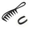 Unique Bargains Afro Wide Tooth Comb Large Hair Fork Comb Hairdressing Styling Tool for Curly Hair for Men Women Plastic Black - 4 of 4