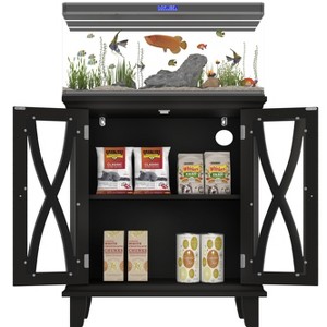 Racxily Aquarium Stand, Fish Tank Table with Power Outlets & Storage Cabinet, 198LB Capacity - 1 of 4