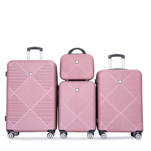 Whisen 4-Piece Set(14/20/24/28 in.) Luggage Sets ABS Lightweight Suitcase with Spinner Wheels - 1 of 4