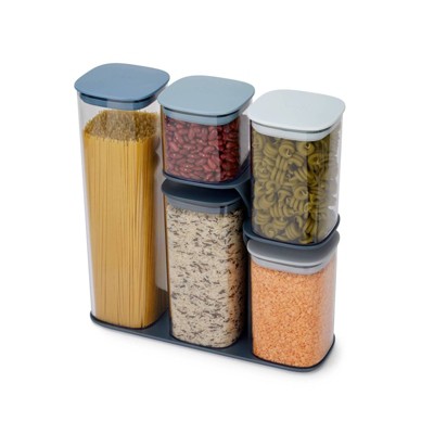 Sky Blue BPA-Free 5-Piece Storage Container Set with Stand