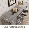 Farmhouse 4 Drawer Dresser for Bedroom, 59" Wood Dressers with Sliding Barn Doors - 3 of 4