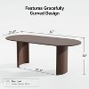 PexFix Haiden Oval 67"x33.5" Dining Table Solid Wood Kitchen Tables - 3 of 4