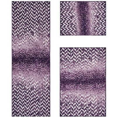 Casablanca Collection 100% Micro Polyester 3 Piece Bath Rug Set - Better Trends
