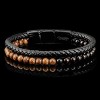 Crucible Men's Ebony and Wenge Wood Bead Leather Bracelet - 8.25" + 0.5" Ext - 3 of 4