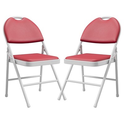 Folding Chairs Set of 2/4/6, Metal Foldable Chair with and Non-Slip Feet Pads