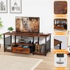 Itopfox TV Stand with Drawers and Open Shelves for 65 60 55 Inch TVs, Industrial Media Console Table for Living Room, Bedroom, Office, Rustic Brown - 3 of 4