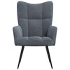 vidaXL Relaxing Chair - Dark Gray Without Footrest - 3 of 4