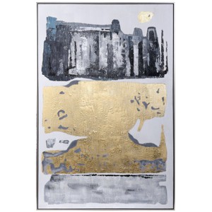 Palette Play Hand painted Framed Canvas Gold - StyleCraft - 1 of 4