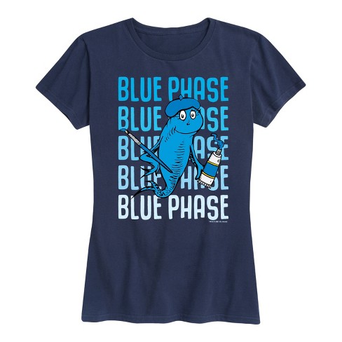 Women's - Dr. Seuss - Blue Phase Fish Short Sleeve Graphic T-Shirt - image 1 of 4