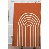 Deny Designs Grace Terracota Shower Curtain Orange : Microfiber, Machine Washable, Non-Slip Backing - 2 of 4