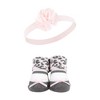Hudson Baby Infant Girls Headband and Socks Set, Leopard, 0-9 Months - 4 of 4