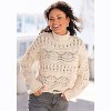 Women's Open Knit Turtleneck Sweater - LASCANA - 3 of 4