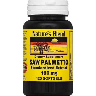 Nature’s Blend Saw Palmetto Softgels 160 mg, 120 Ct