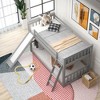 Gray Twin over Twin Bunk Bed with Convertible Slide and Ladder - 3 of 3