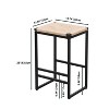 NicBex Set of 2 Bar Stools for Kitchen Island,Paper Rope Woven Counter Bar Stools,Bar Chairs for Dining Rooms,Kitchens,Islands - 3 of 4