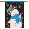 Briarwood Lane Jolly Winter Snowman House Flag Primitive Let It S - 2 of 4