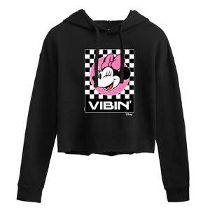 Women's - Disney - Minnie Mouse Cropped Graphic Hoodie - 1 of 3