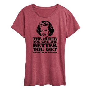 Women's - The Golden Girls - Rose Banana Older You Get Short Sleeve Graphic T-Shirt - 1 of 4
