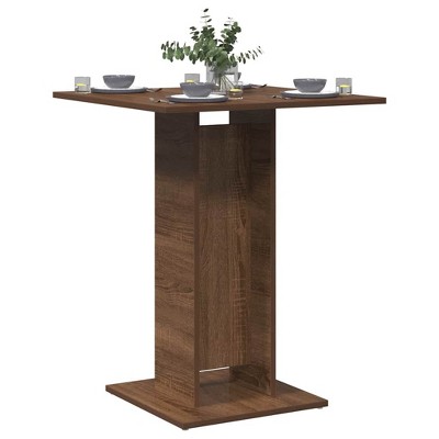 vidaXL Bistro Table Brown Oak 23.6"x23.6"x29.5" Engineered Wood