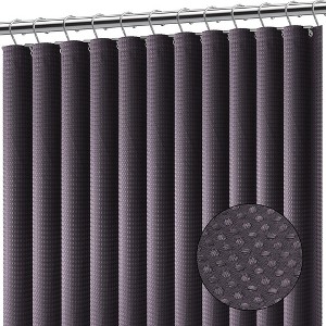 Hearth & Harbor Waffle Shower Curtain for Bathroom - 72x72 Heavy Duty Bathroom Curtain - 1 of 4