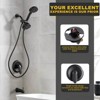 WOWOW Single Handle 1-Spray Tub and Shower Faucet 1.8 GPM in. Matte Black Valve Included - 3 of 4