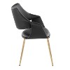 LumiSource Set of 2 Curvo High Back Upholstered PU Chair - 3 of 4