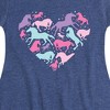 Girls' - Instant Message - Horse Heart Fit & Flair Cap Sleeve Graphic Dress - 2 of 4