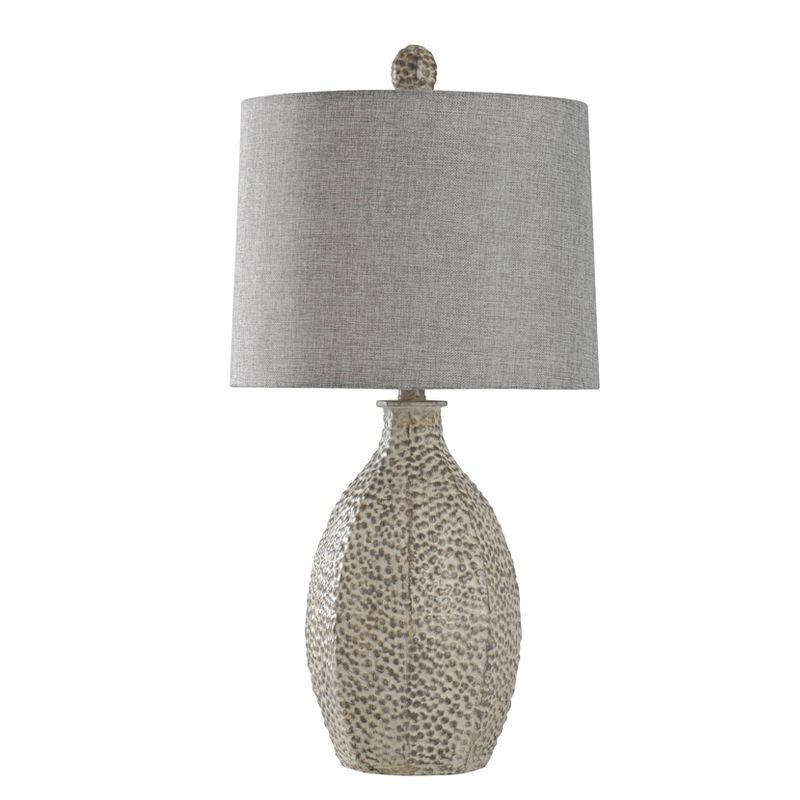 Pebble Pale Traditional Texturized Moulded Resin Table Lamp - StyleCraft, 1 of 12