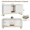 Double Room Large Cat Cabinet, Litter Box Furniture Hidden with Scratch Pad - 2 of 4