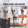 VEVOR Forearm Crutches for Adults, Folding Walking Forearm Crutches with 10-Level Height, Lightweight Aluminum with Open Cuff,1 Pair 350LBS,Black - 3 of 4