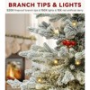 4.5ft /6ft Potted Prelit Flocked Arctic Fir Christmas Tree with 15 Red Berries - 4 of 4