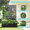 TOAOTBNBO Metal Raised Garden Bed with Leaf Pattern, Outdoor Planter Box with Wheels, Modern Privacy Screen for Garden and Patio - 4 of 4