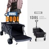 Grungis Heavy-Duty Folding Wagon Cart with Tailgate,All-Terrain Shopping Cart with Big Wheels,Utility Cart for Camping,Shopping - 4 of 4
